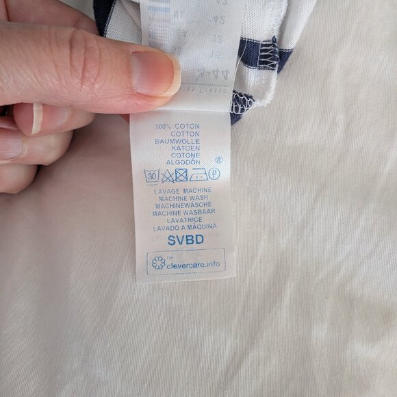 Saint James Navy and White Breton Striped Top, Size US 12, 3/4 sleeves - Picture 7 of 10